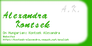 alexandra kontsek business card